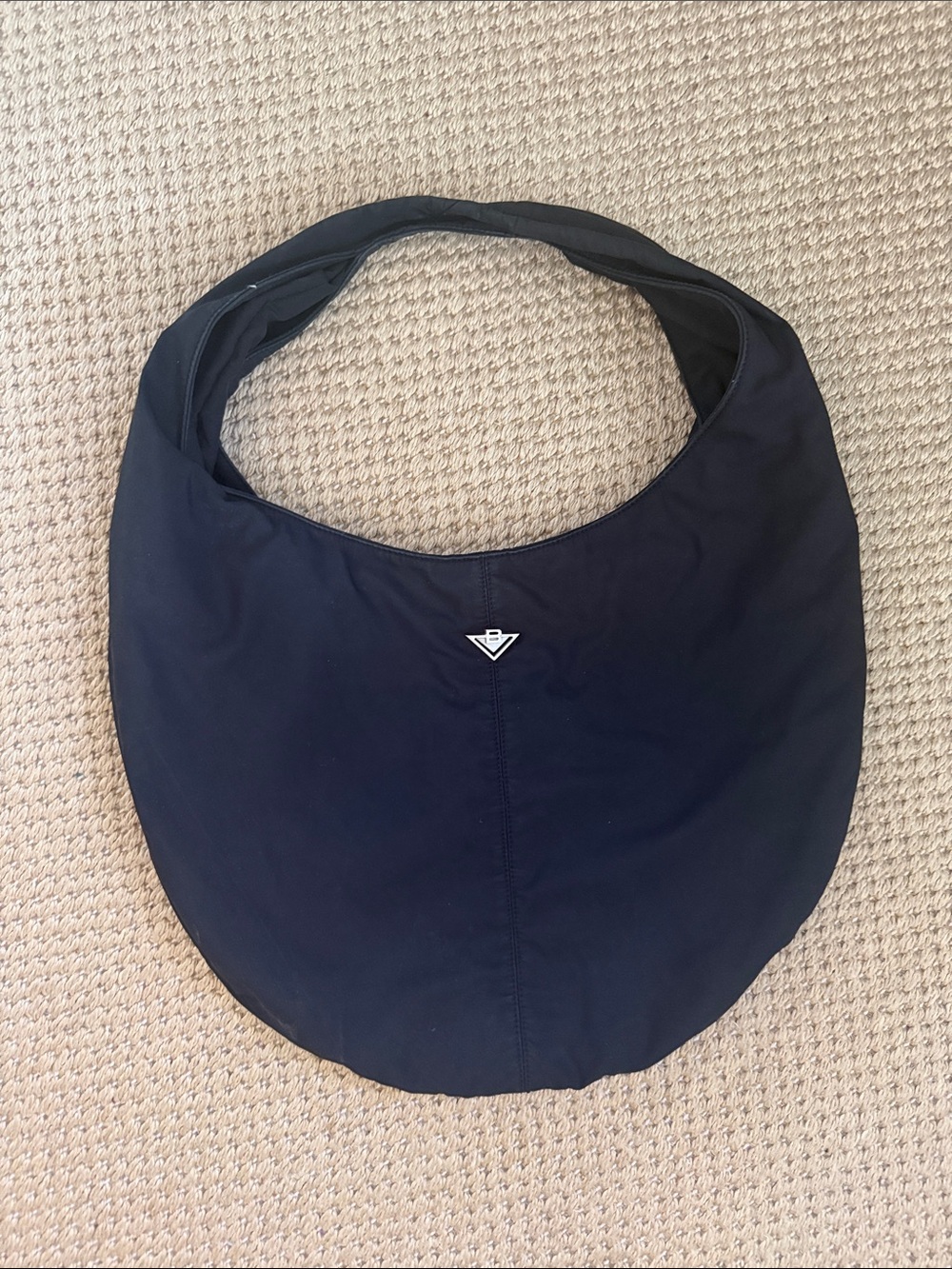 Vintage Bottega Veneta Black Crescent Shoulder Bag